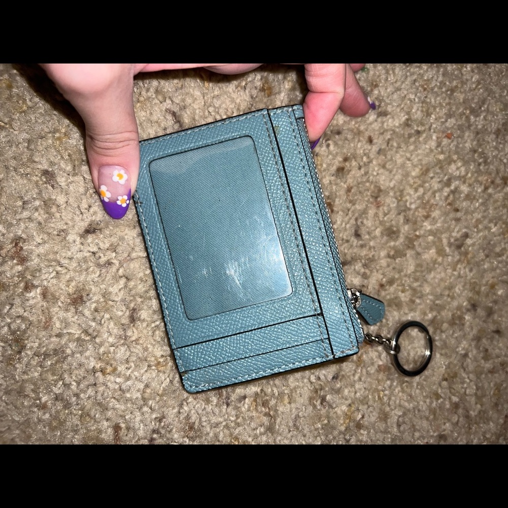 Coach card wallet keychain.